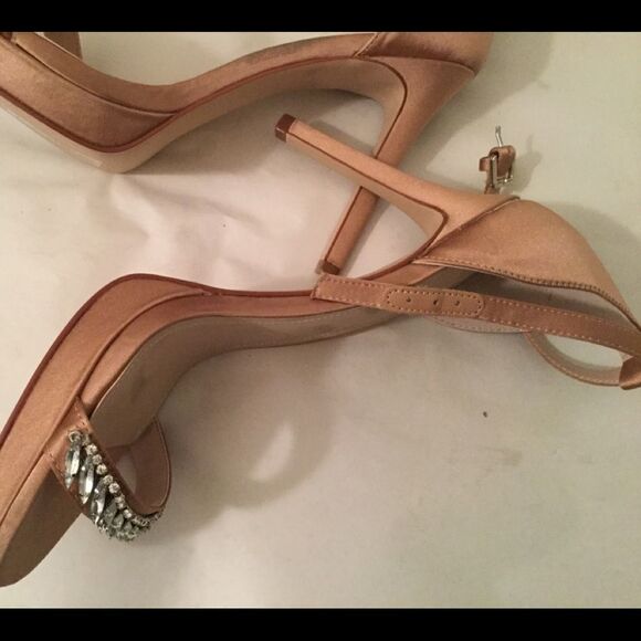New H&M Satin Strappy Sandals Stiletto Heels - Picture 11 of 12